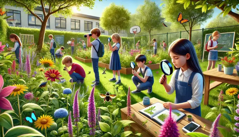 Forskningsprosjekt om biodiversitet i skolehagen